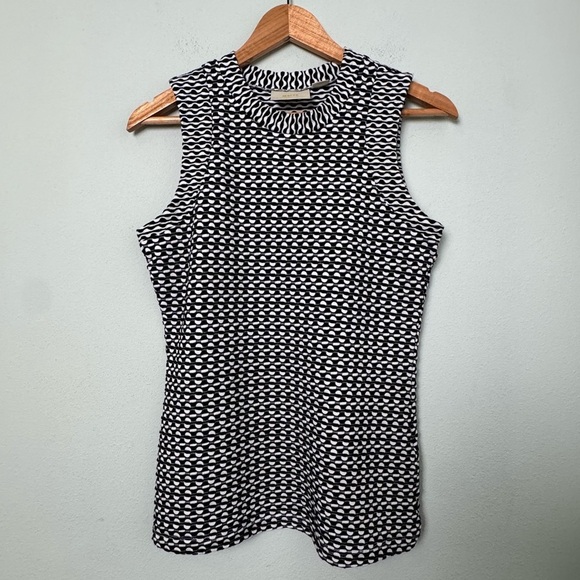 Maeve by Anthropologie Barbara Textured Jacquard Geometric Sleeveless Top Size S - Picture 2 of 12